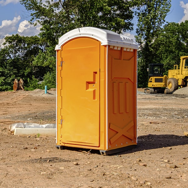 what is the expected delivery and pickup timeframe for the portable toilets in Monson Center